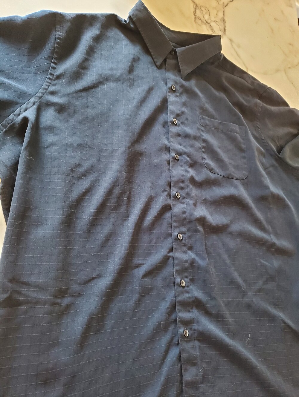 HARBOR BAY Men's Navy Blue Short Sleeve Shirt Size 3XL - Picture 9 of 13